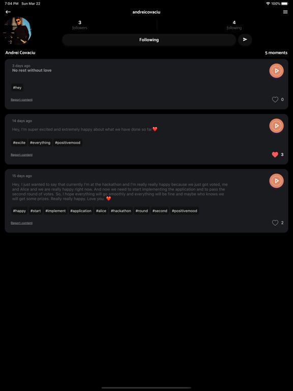 Empathy. iPad screenshot 4 - Social Networking app