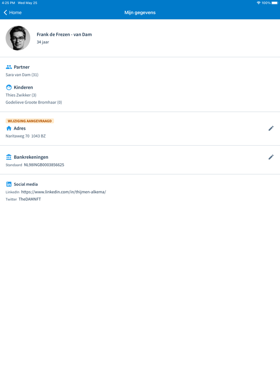 Nmbrs Medewerker app iPad app afbeelding 7