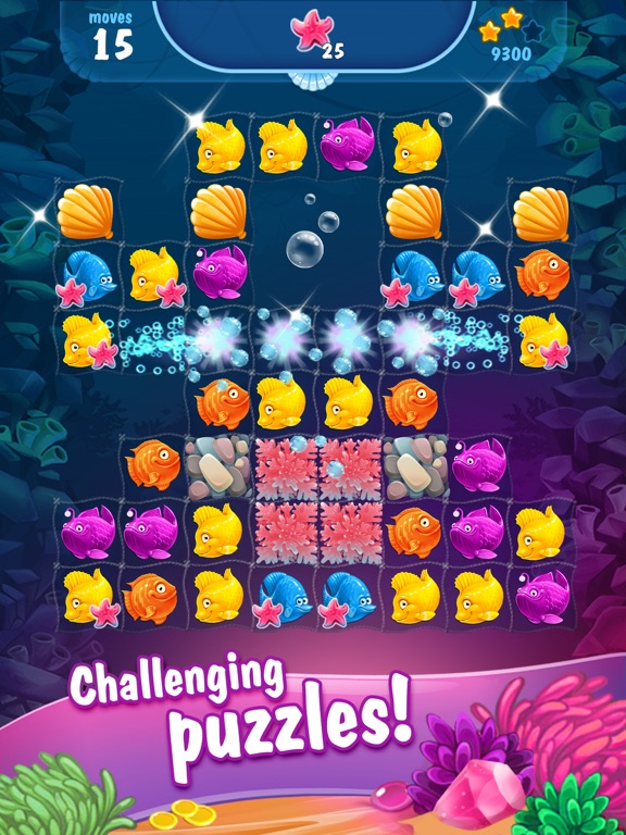 Screenshot #6 pour Mermaid - puzzle match-3