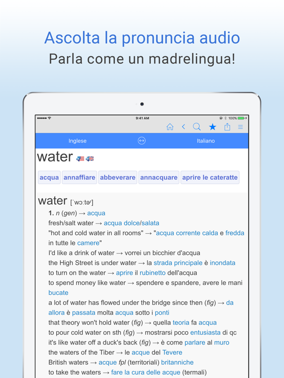 Screenshot #5 for Dizionario Italiano-Inglese.