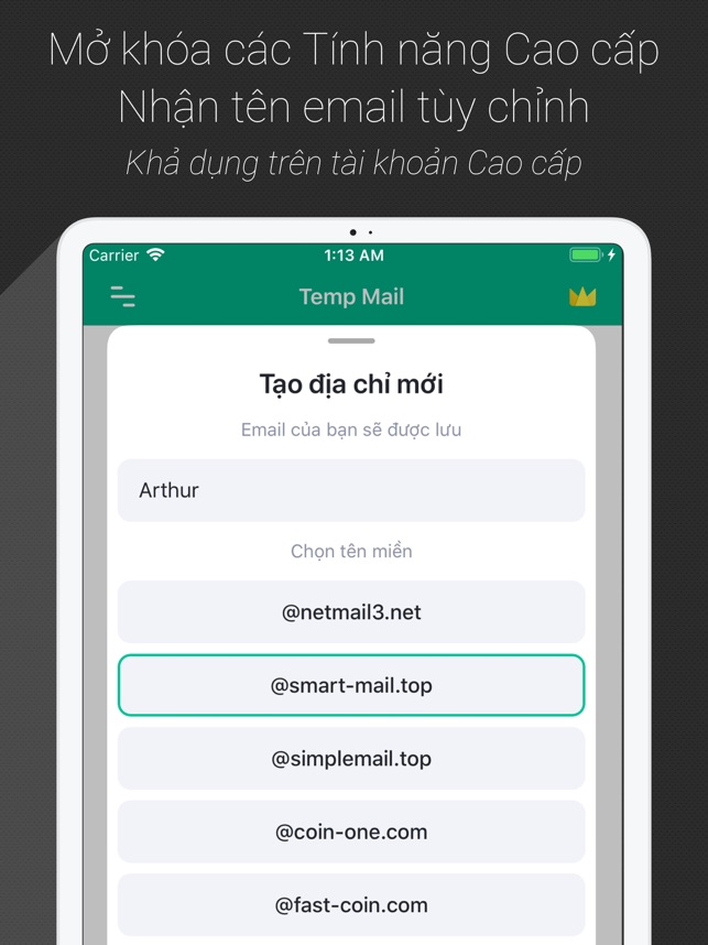 Temp Mail - Email Tạm thời