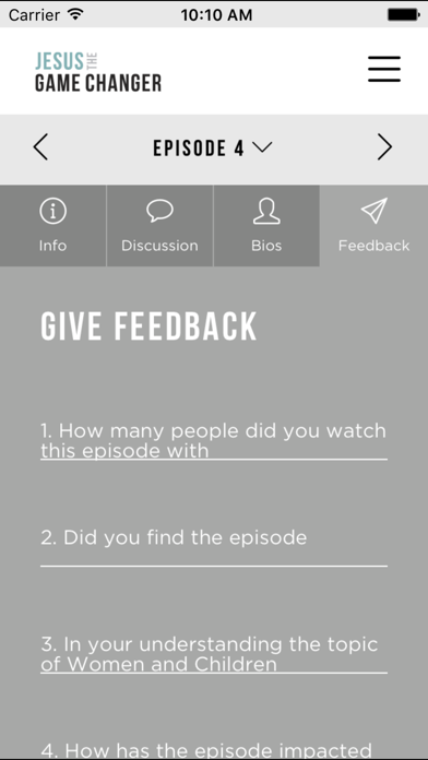 Jesus The Game Changer iPhone screenshot 4 - Education app