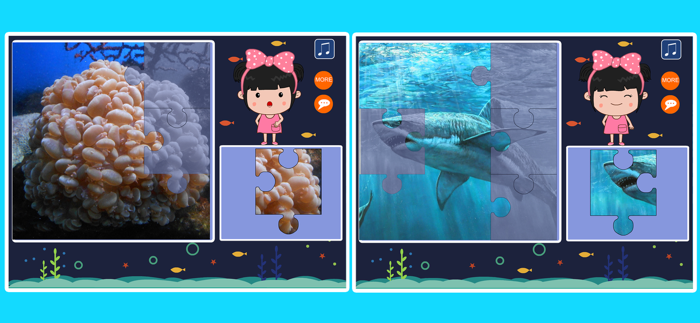 丫丫海洋动物拼图-智力开发游戏