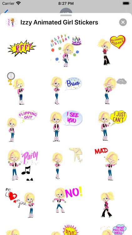 Izzy Animated Girl Stickers screenshot-8