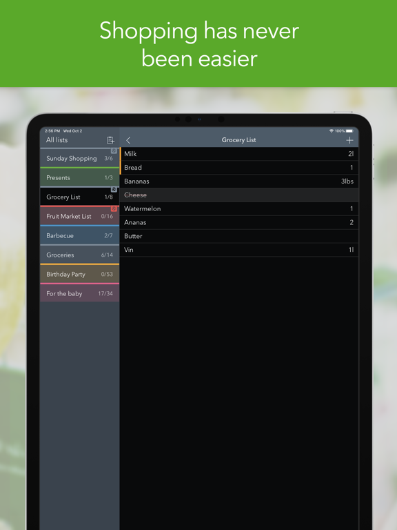 MyGrocery Shopping List iPad screenshot 6 - Shopping app