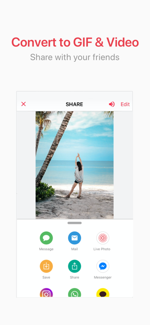 ‎LivePix - 動態照片編輯，迅速共享變換為GIF Screenshot