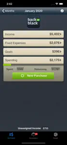 Budget with Back in Black screenshot #2 for iPhone