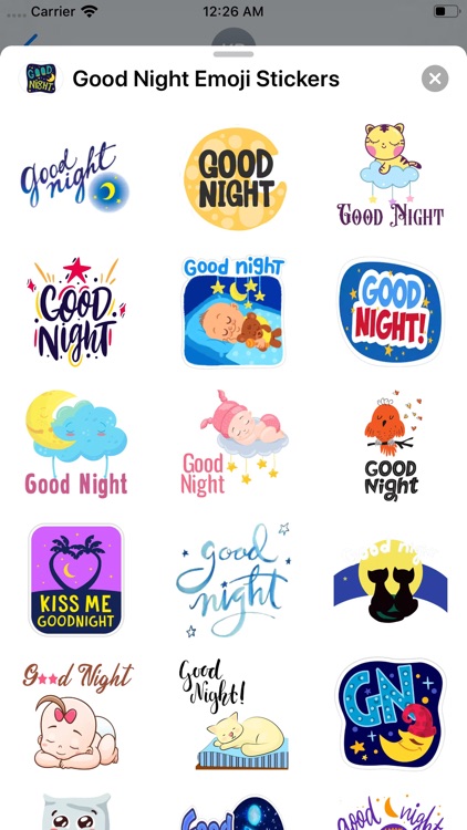 Good Night Emoji Stickers