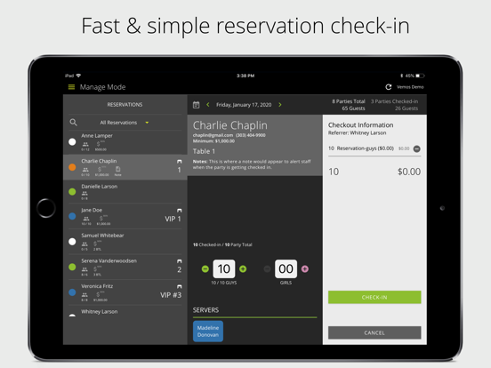Vemos - Venue Management iPad screenshot 6 - Business app