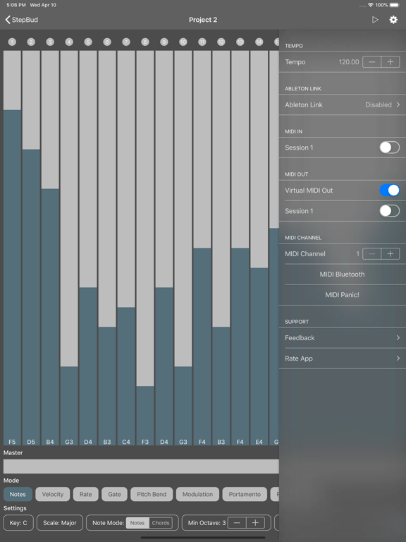 Screenshot #5 pour StepBud - AUv3 MIDI Sequencer