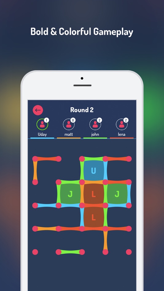 #2. Dots & Boxes -Retro board game (iOS) 由: Aditya Neelkanth