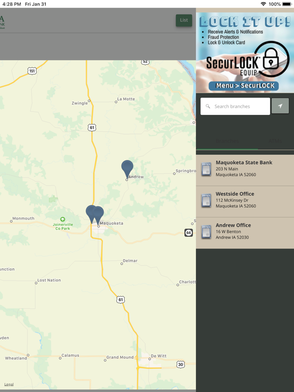 Maquoketa State Bank iPad screenshot 4 - Finance app