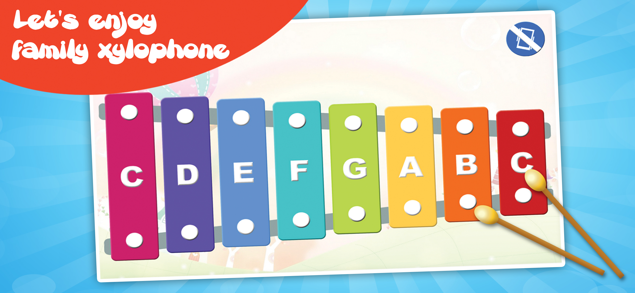 Real xylophone: Musical tiles