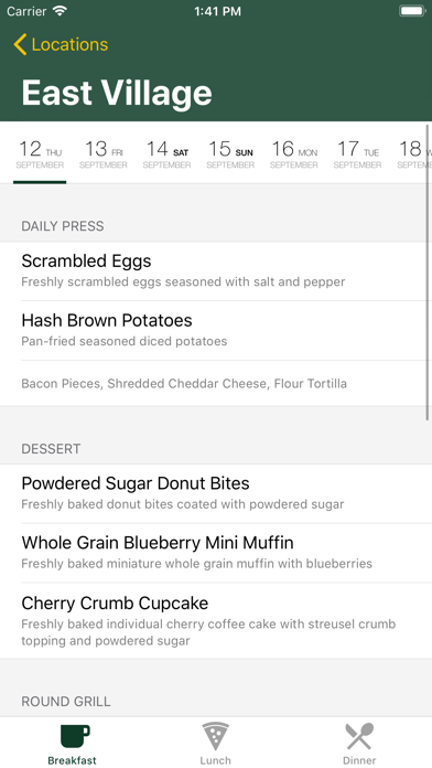 Baylor Eats Screenshot