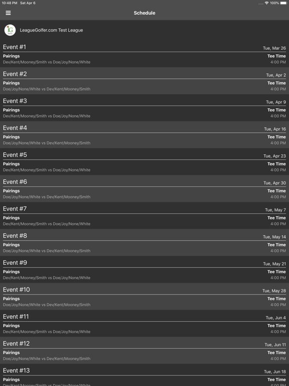 League Golfer iPad screenshot 3 - Sports app