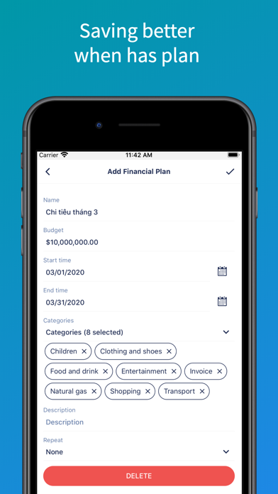 SmartMoney - Budget Planner Screenshot