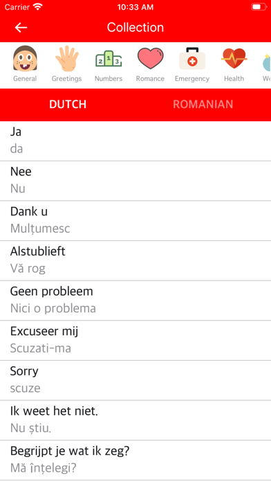 Screenshot #1 pour Dutch Romanian Dictionary