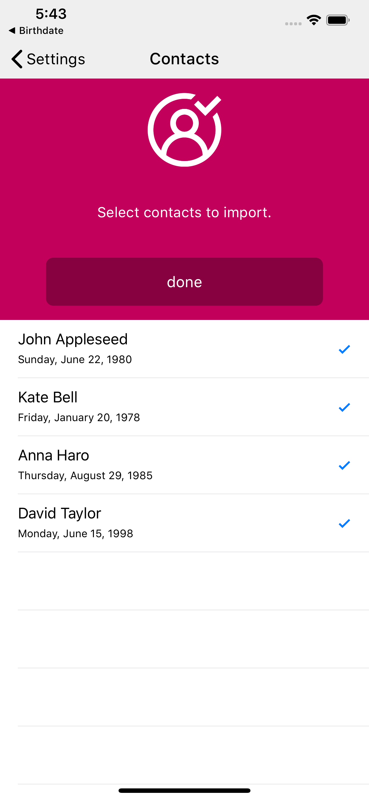 Birthdate - Beautiful Reminder