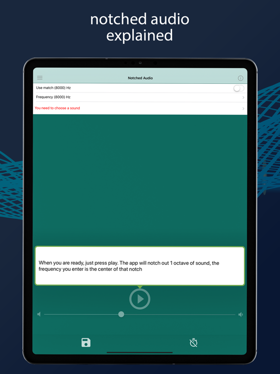 TinnitusPlay iPad screenshot 5 - Medical app