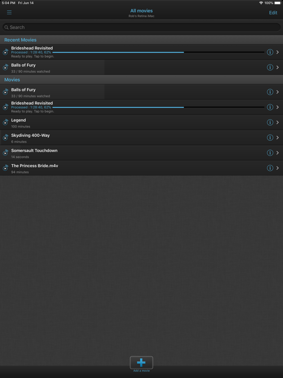 VLC Streamer Pro iPad screenshot 1 - Entertainment app