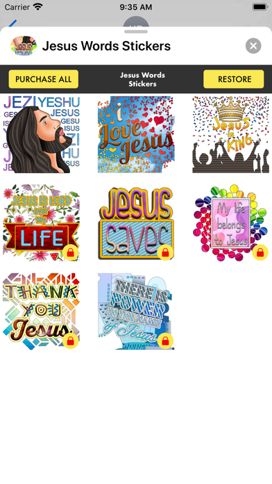 Screenshot #1 pour Jesus Words Stickers