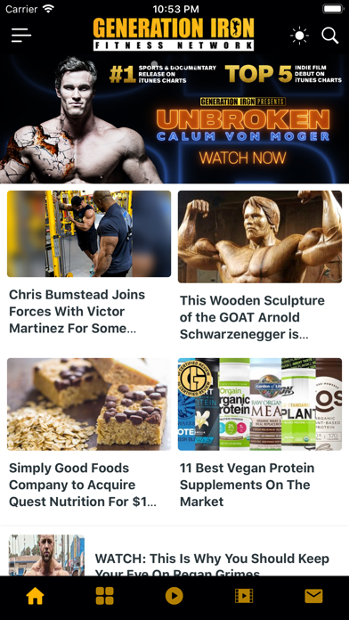 GenerationIron.com iPhone screenshot 1 - Health & Fitness app