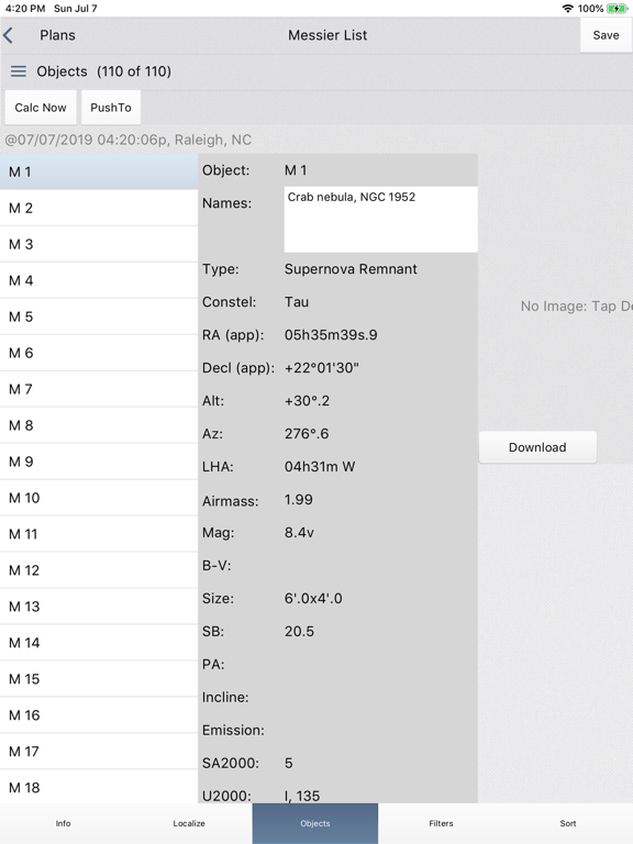Screenshot #5 pour Deep-Sky Planner ME