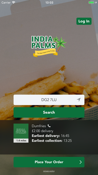 India Palms app screenshot