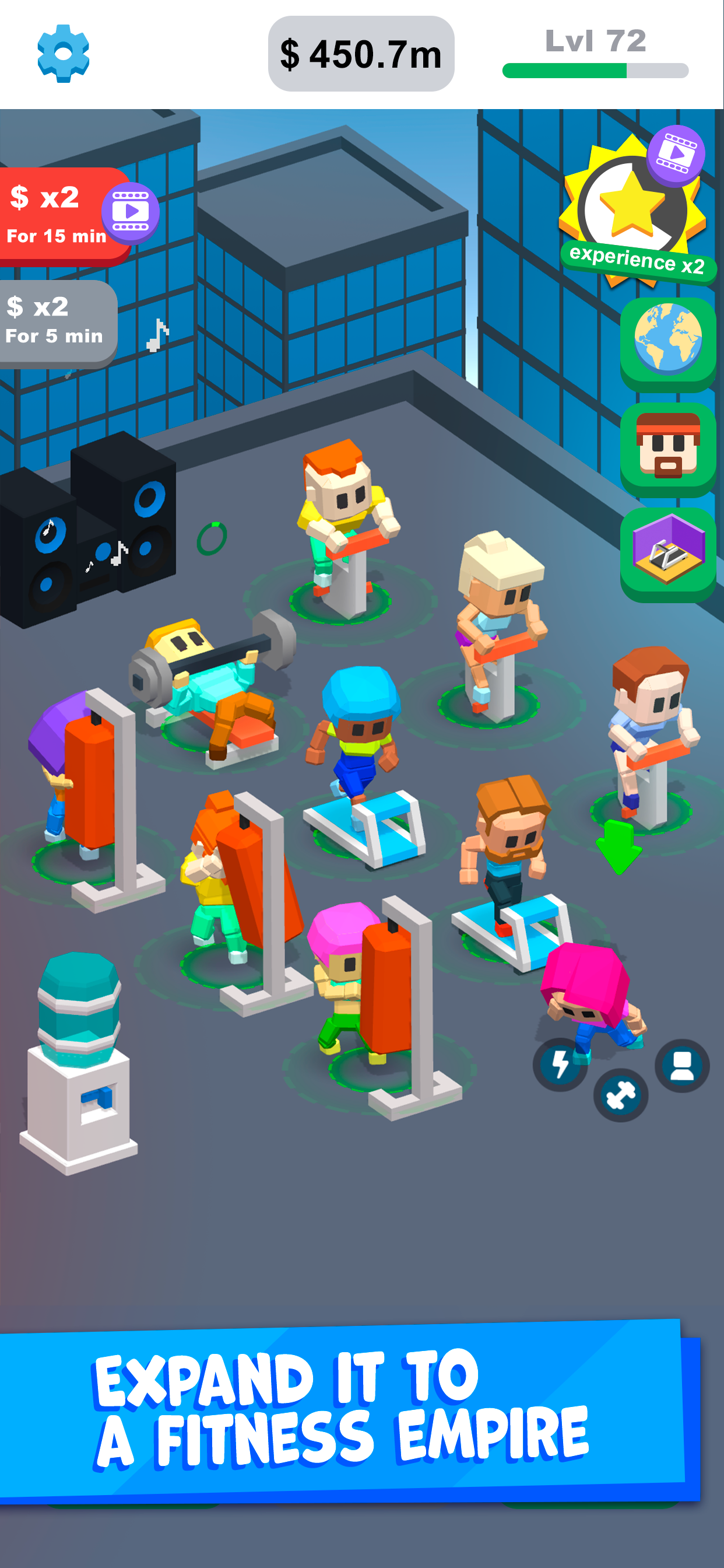 Idle Gym City - fitness tycoon screenshot 3