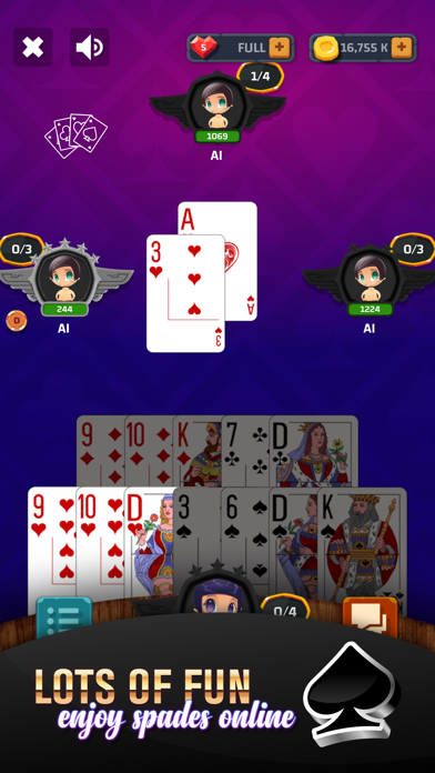 Spades Ultimate iPhone screenshot