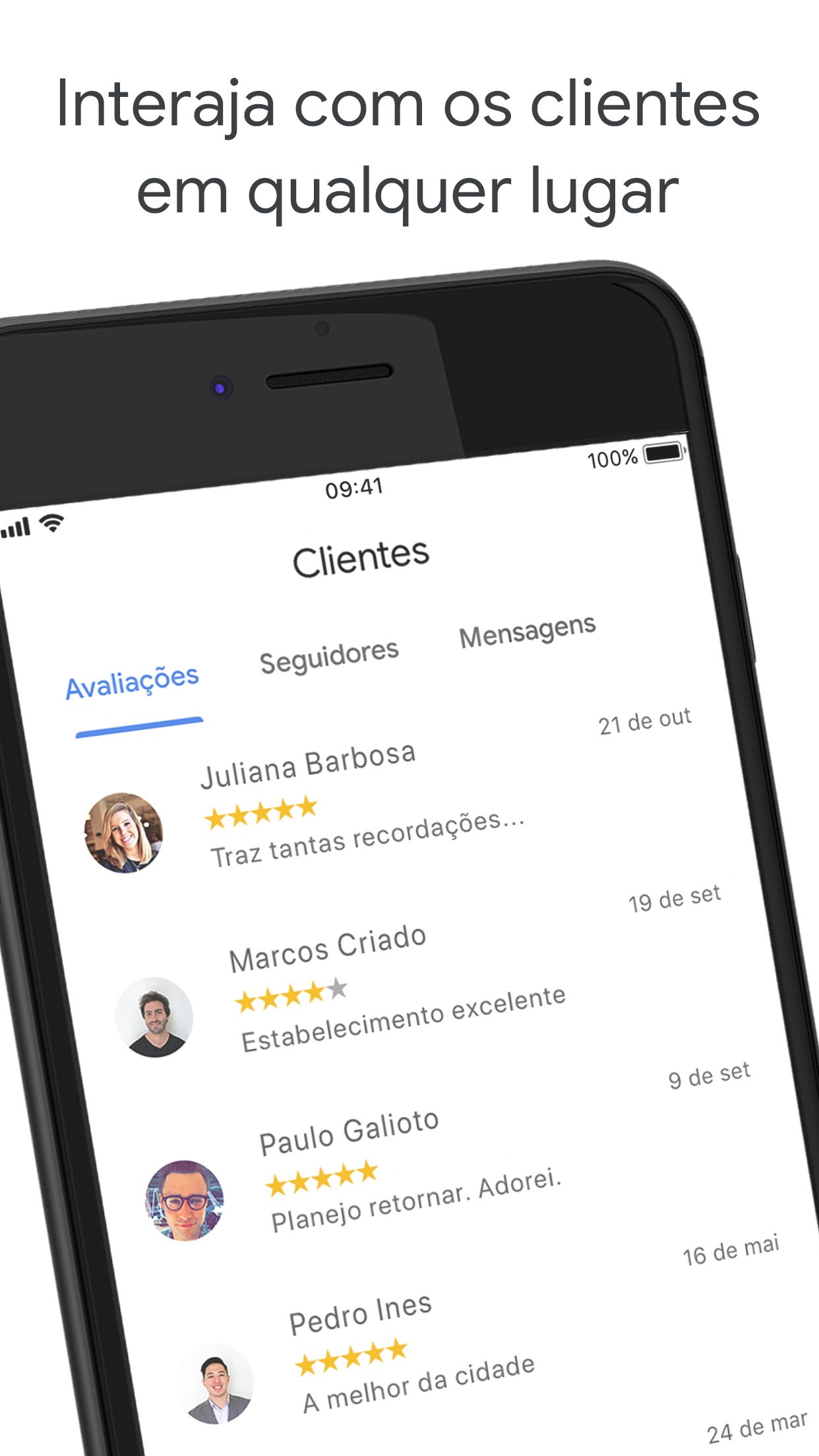 Screenshot do app Google Meu Negócio