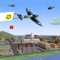 Fly over the skies of the city with a fighter airplane, in full 3D, fulfilling mission objectives