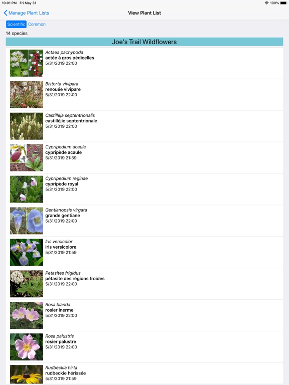 Quebec Wildflowers iPad screenshot 7 - Education app