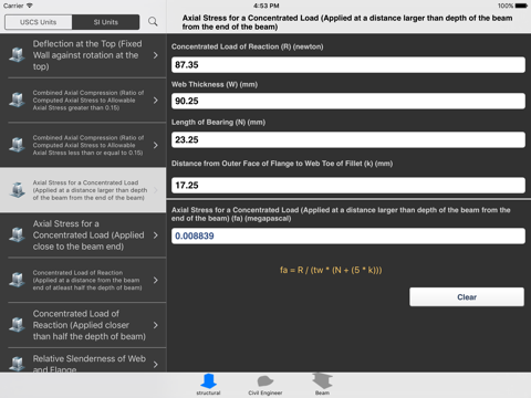 Structural Engineering Calc. screenshot 3