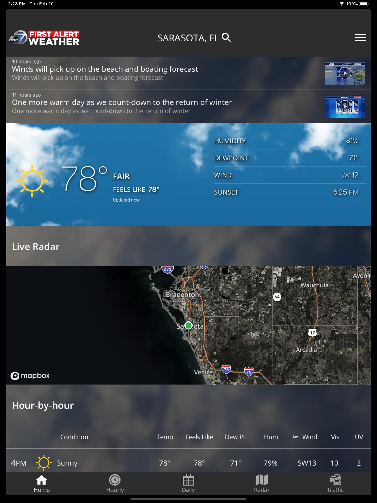 ABC7 WWSB First Alert Weather ipad screenshot 1