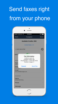 Easy Fax - send fax from phone screenshot 1