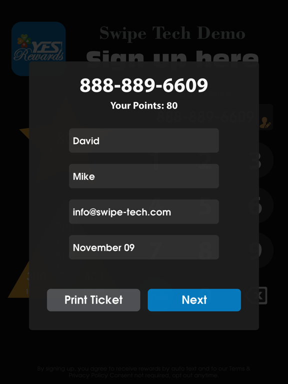 YES! Rewards iPad screenshot 4 - Business app