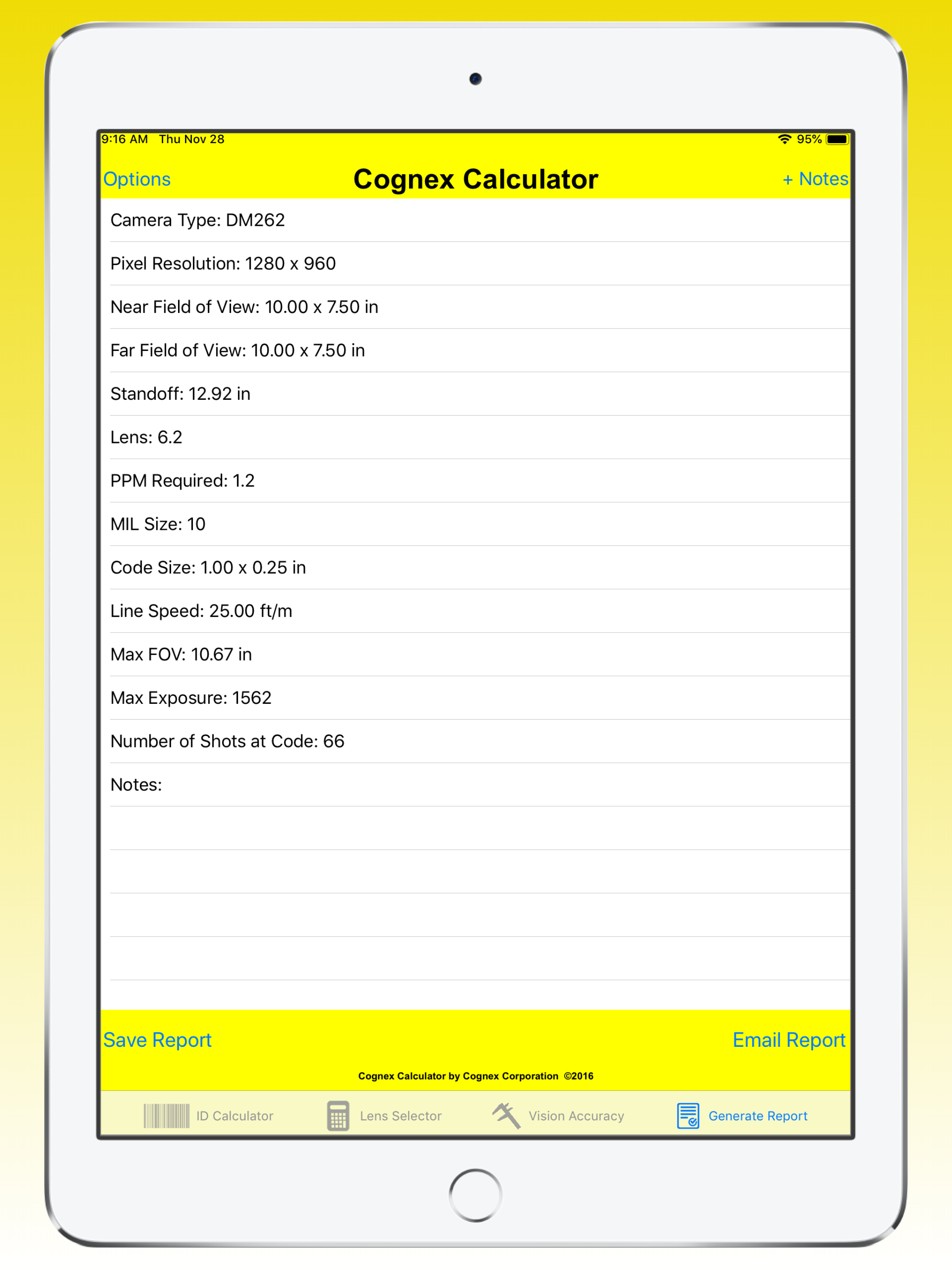 Cognex Calculator App