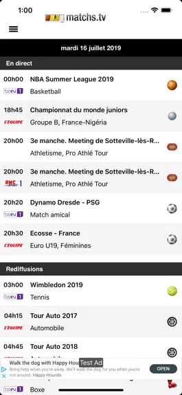 Game screenshot Programme TV Sport apk