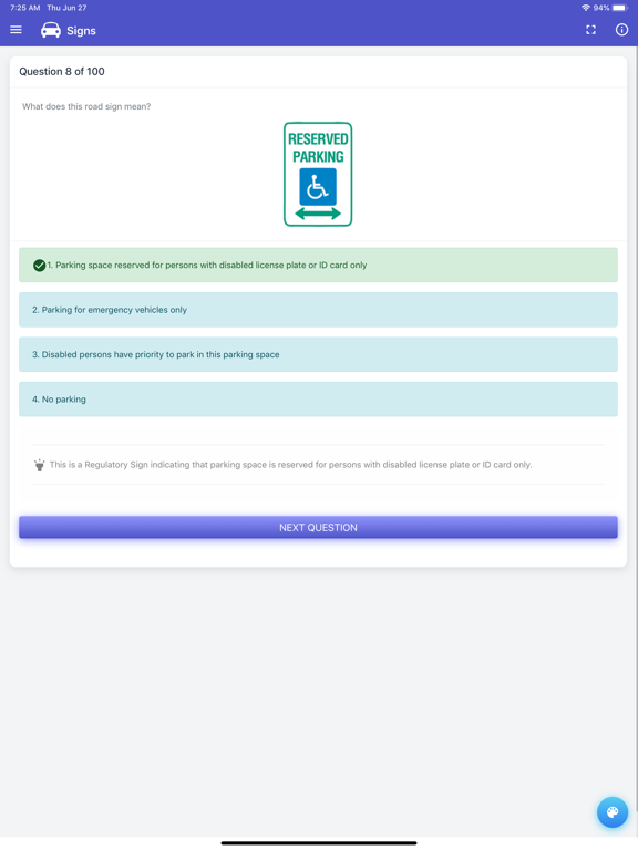 Colorado DMV Permit Test iPad screenshot