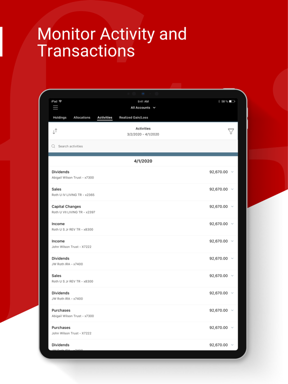 Fiduciary Trust International iPad screenshot 4 - Finance app