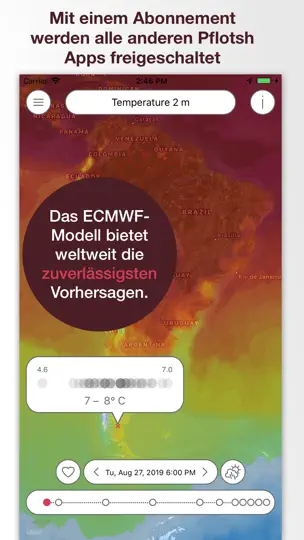 Screenshot von Pflotsh ECMWF auf dem iPhone 1