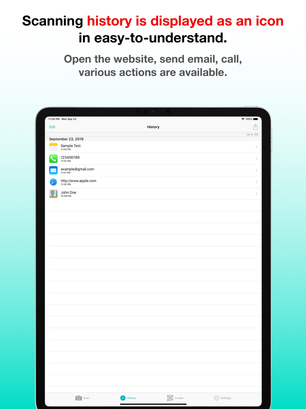 QRCode Barcode ipad screenshot 3
