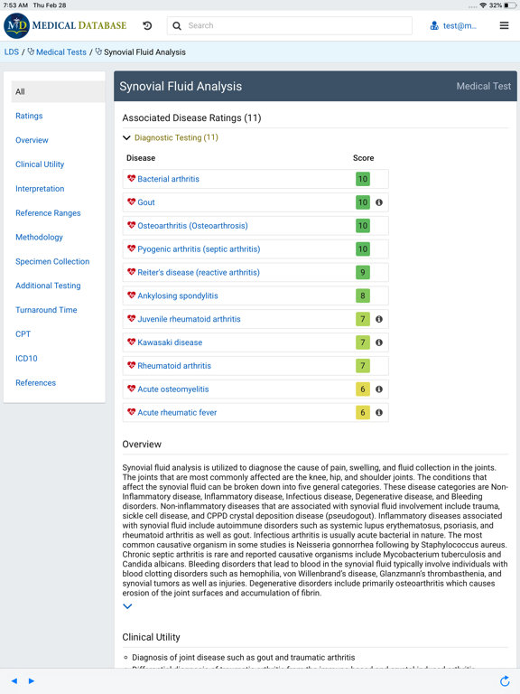 Laboratory Decision System iPad screenshot 8 - Medical app