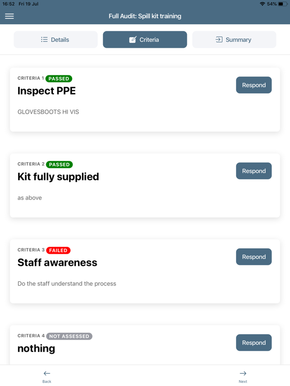 Screenshot #4 pour MY Audits
