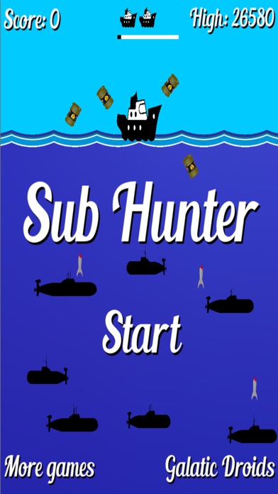 Sub Hunter retro arcade game screenshot 1