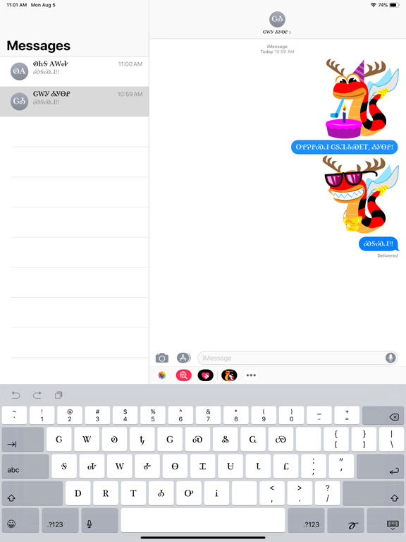 Uktena Fun iPad screenshot 1 - Stickers app
