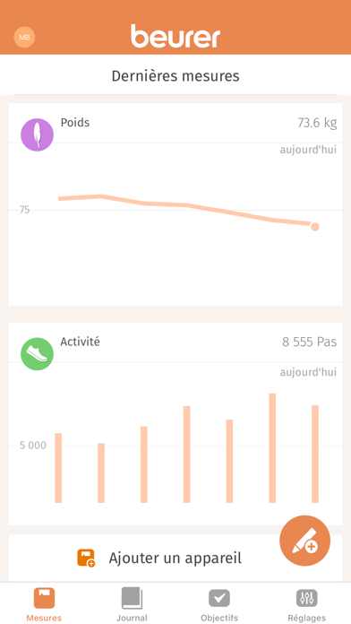 Screenshot #1 pour beurer HealthManager