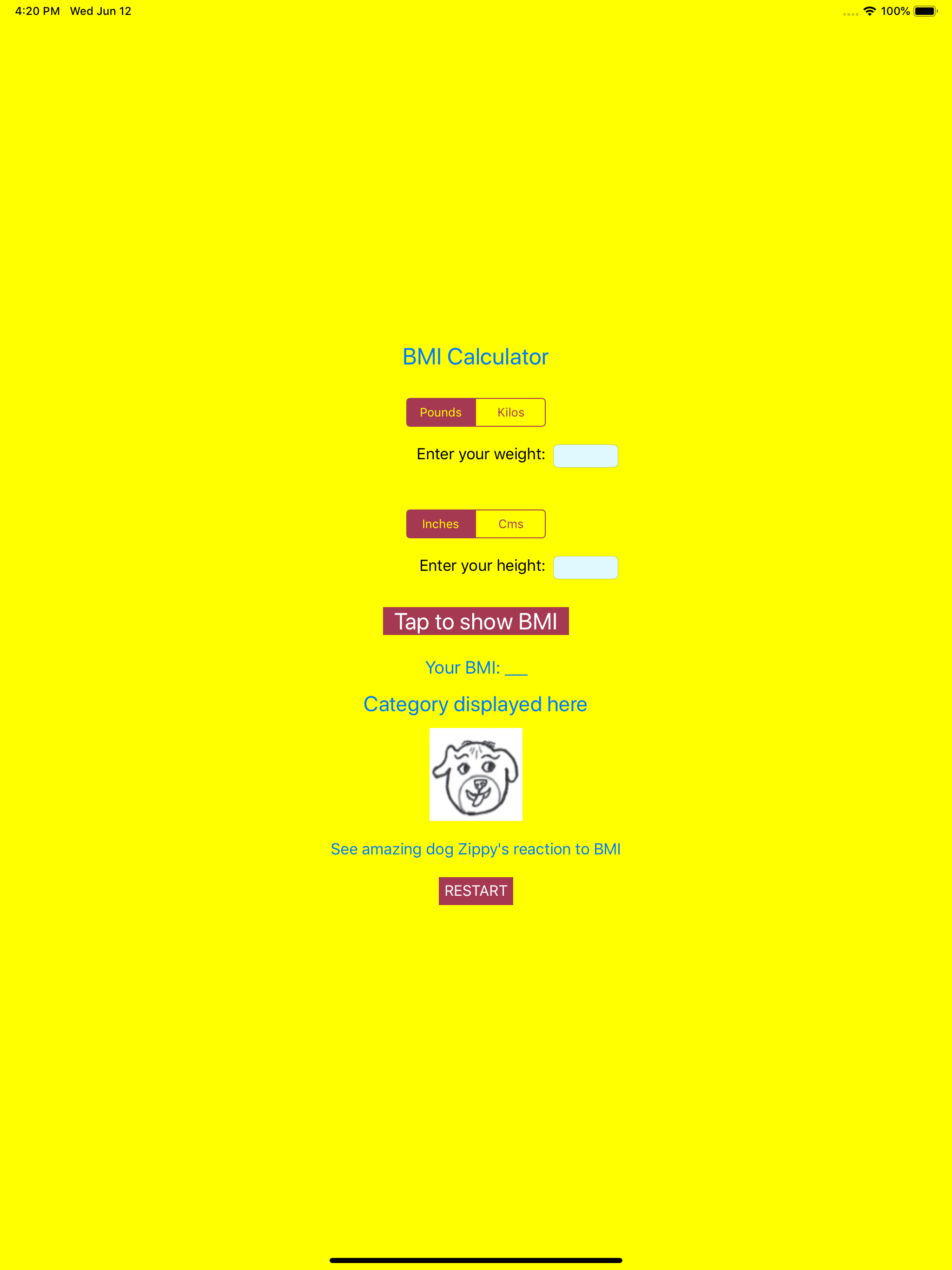 Amusing BMI Calculator