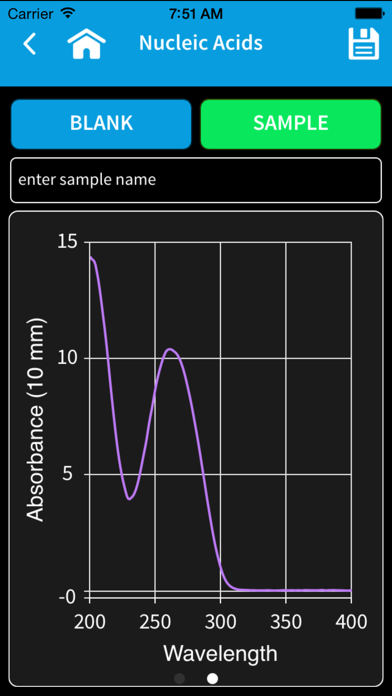 Implen NanoPhotometer Screenshot